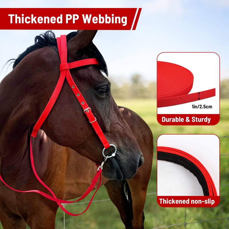 Adjustable Bitless Bridles for Horses, Hobby Horse Bridle,Horse Headstall, Draft