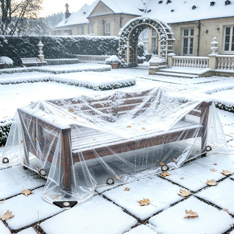 Clear Tarps Heavy Duty Waterproof 4x6ft, 14Mil Clear Vinyl Tarp