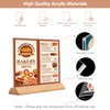 Andchi 5pcs AcrylicTable Sign Holders T-Shape Both Sides Table Display