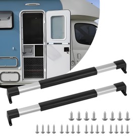 Donext 2PC RV Screen Door Handle Grab Bar, RV Door Handle Grab Bar for Motorhome Camper Trailer, Adjustable from 21-5/8 Inch to 28-5/8 Inch, with Non-Slip Grip Easy to Use