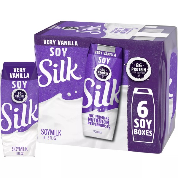Silk Shelf-Stable Soy Milk Singles Very Vanilla Dairy-Free Vegan Non-GMO
