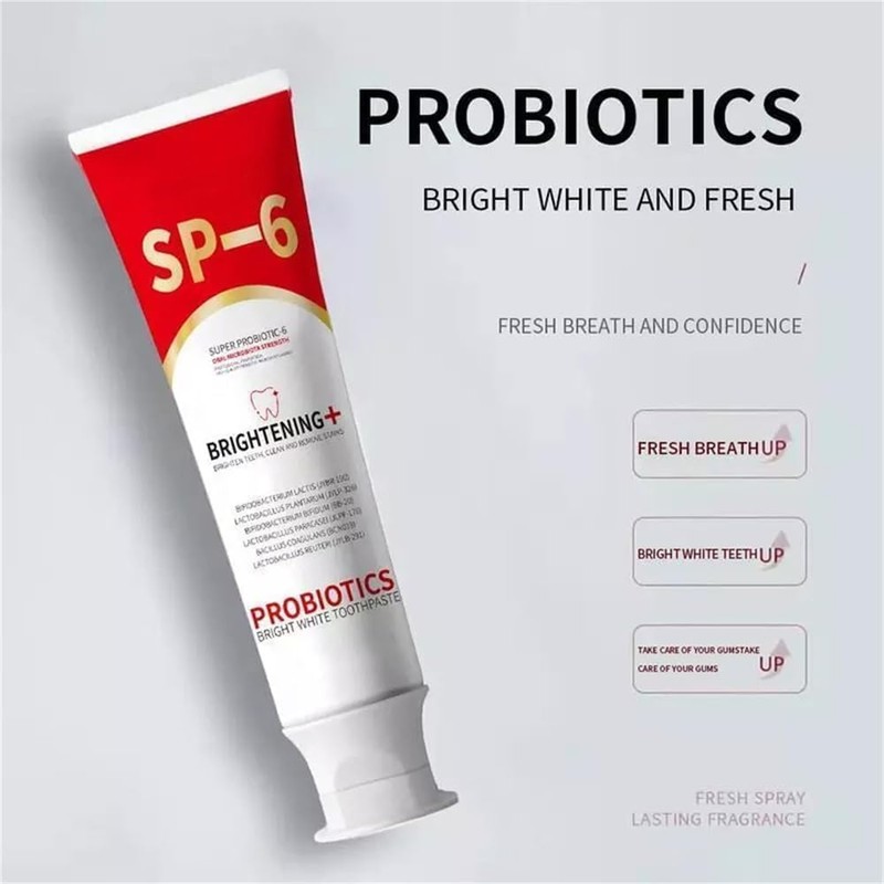 2-Pack SP-6 Ultra Whitening Toothpaste with Probiotics - Fresh Breath