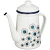 René Dew Hollow Studio Hilla Enamel Coffee Pot Daisy Navy