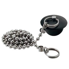 Kakudai Bath Rubber Stopper with Chain for TOTO (THY429) Replacement, Chain 650mm, Upper Edge 36mm, Lower Edge 27mm 491-170