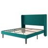 SHA CERLIN Full Size Velvet Bed Frame with Vertical Channel