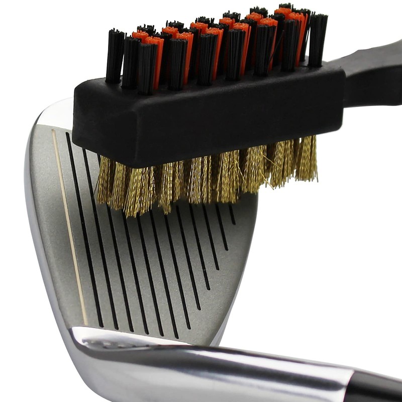 Andux Golf Club Brush Groove Cleaning Double-Sided Brush QGS-01