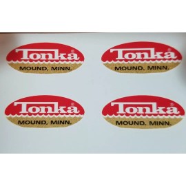 Tonka MIGHTY TONKA TRUCK OVAL LOGO DECAL SET'S  1962-1969 vinyl peel and stick