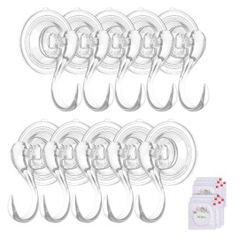 HMSEC Suction Cup Hooks, Heavy Duty Wreath Hanger Recyclable Suction Holder Plastic Utility Wall Hanging for Shower, Towel, Loofah, Bathroom, Kitchen