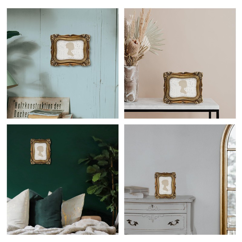 Sunlit Vintage Picture Frame 5x7 Inch, Antique Photo Frames with
