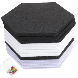 Kisangel Acoustic Wall Panels 12pcs Hexagon Sound Deadening Panels Easy Install Material