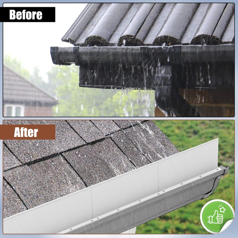 BJADE'S Gutter Valley Splash Guard,4 Pcs Aluminum Roof Valley Splash