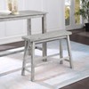 Boraam Sonoma Bench, Storm Gray Wire-Brush