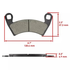 Caltric Front Rear Brake Pads for Polaris Ranger 900 2011-2014 / Ranger XP 900 2013-2019