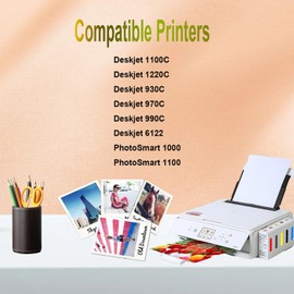 45 78 45XL 78XL High Yield ink cartridge Repalcement for 51645 51645A C6578AN C6578DN Compatible for Color Copier 180 Deskjet 1100C 1220C 6122 842C 930C 932C 970C 990C Printers (1 Black 1 Tri-Color)