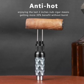 Phoelux Cigar Punch Multitool 4-in-1 Cigar Draw Enhancer Tool, Twin Needle, Retractable and Screw Out Cigar Double End Punch-2 Size Blades Cigar Hole Opener with Gift Box (Black Grey)