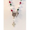 Italian Auto/Vehicle Rosary With Italian Horn (Cornicello) Charm (Silver plain
