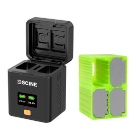 NP FW50 Charging Case,USB C PD Fast Dual Charger Compatible with Sony Alpha A6400, A6000, ZV-E10, a7 ii, a7r ii, A6300, A6500, a7s, a7, a7s ii, a7s, a5100, NEX-3/5/7 with TPU Air Box,Smart Display