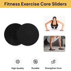 EZONEDEAL 2Pcs Dual Sided Gliding Discs Core Sliders Ultimate Core Trainer- Gym Home Abdominal Total Body Workout Equipment. Use on ALL surfaces.