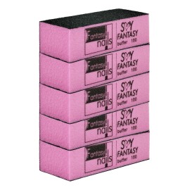 Lima Bloque Pulidor Fantasy Nails Cuadrada Rosa Pack 5 Uds