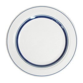 Dinner Plate, 9.8 inches (25 cm) Plate, Navy Blue, Countryside, Western Dinnerware, Commercial Use, Mino Ware