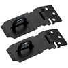 3" Black Heavy Duty Secure Door Latch Hasp and Staple