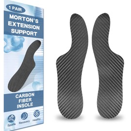 Morton's Extension Orthotic, 1 Pair Carbon Fiber Rigid Insole, Support Insert for Morton's Toe, Turf Toe, Arthritis, Hallux Rigidus (26.5cm Fit Women's Size 11-11.5 Men's 10-10.5)