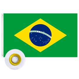 Lixure Brazilian Flag 6 x 10 FT, 180 x 300 cm Flag of Brazil, Large Size Polyester Banner for Outdoor, Vivid Color, Fade Proof, Durable, with 2 Brass Grommets