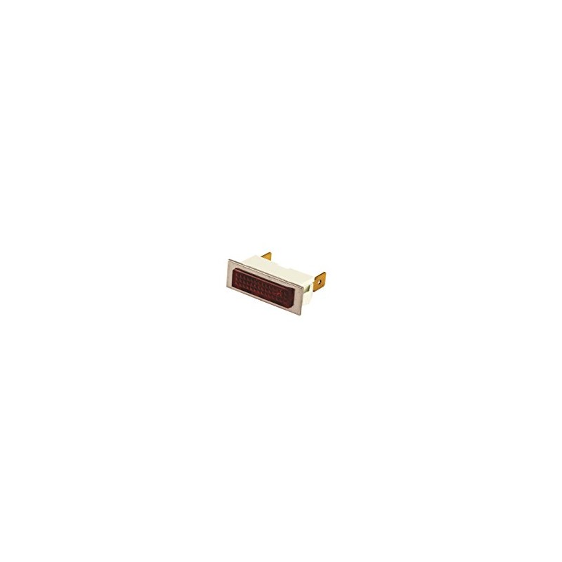 Snap in Rectangular Indicator Light, 0.375" x 1.28" Panel Cutout,