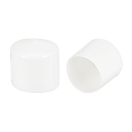 sourcing map 4pcs 53mm(2.1") Rubber End Caps, Round Vinyl Plug Insert Plastic End Caps for Tubing, Fence, Pipe Post, Furniture, Railing, White