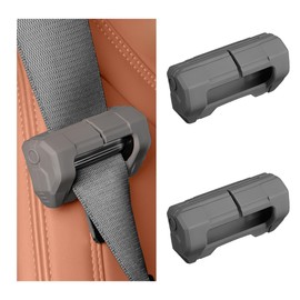 ZNDAW 2 PCS Car Seat Belt Buckle Covers, Anti-Scratch Silicone Safety Belt Clip Buckle Protector, Vehicle Interior Seatbelt Buckle Guard Protective Sleeve for Cars Vans Trucks (Gray)