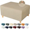 YEMYHOM Ottoman Cover Latest Jacquard Design High Stretch Folding Storage