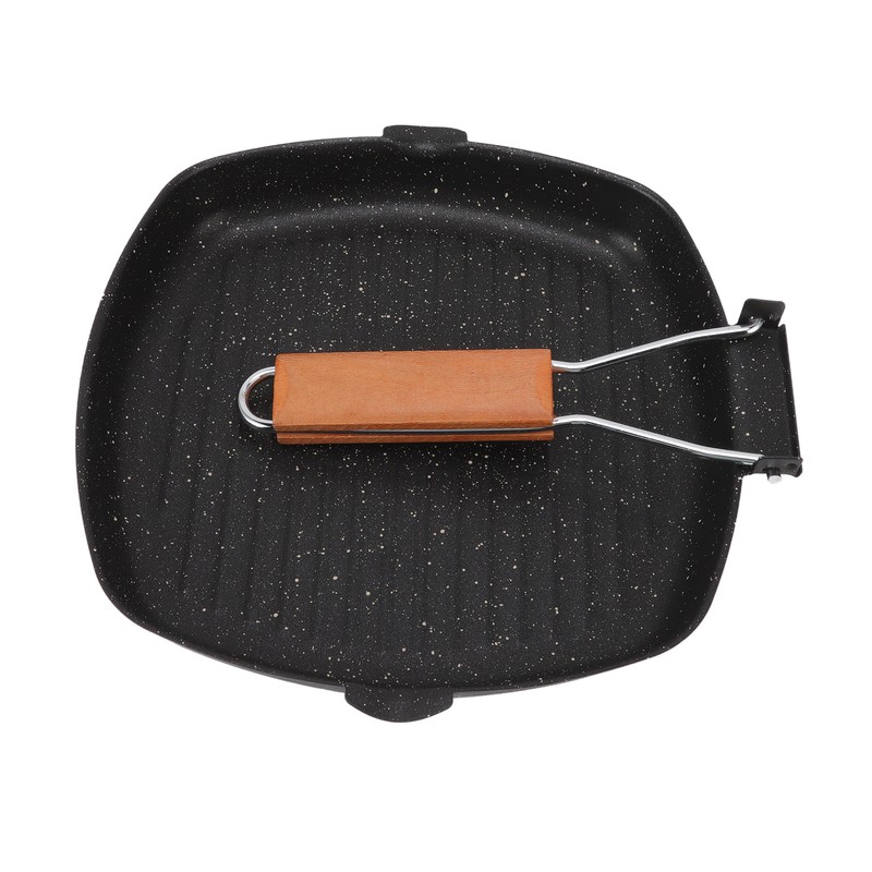 Frying Pan Outdoor Household Folding Beech Handle Energy Saving Non