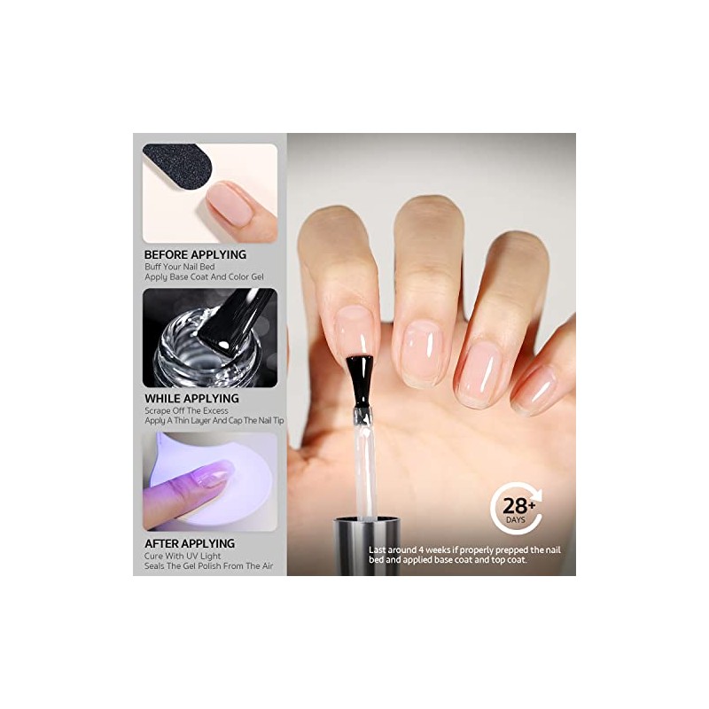 GAOY - Capa superior de gel para esmalte de uñas