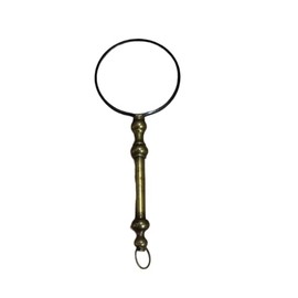 The Unltd India Vintage Magnifying Brass Glass, 5X Magnification, Shatterproof Glass and Brass Handheld for Better Grip Multipurpose Use Like Reading, Art, and Nature Exploration (Brown)