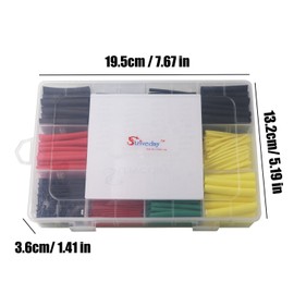 Striveday™ 520pcs 2:1 Heat Shrink tubing in 6 Colors 8 Sizes Tubing Wrap Sleeve Set Combo Assorted Heat Shrink Tube Kit for DIY