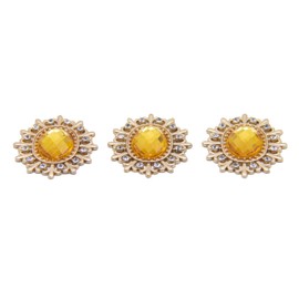 5 botones de diamantes de imitación de 28 x 25 mm para costura, adornos de espalda plana, botones decorativos para ropa, manualidades, accesorios de boda, accesorios decorativos