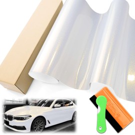 1FTx5FT Galaxy Dust Gloss White Gold Chameleon Metallic Color Shift Color Change Vinyl Wrap Auto Car Sticker Decal Film Sheet Bubble Free Air Release Technology with Tool Set