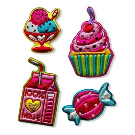 Longking Stickers Calcomanias Celular Postres Rosa Helado Dulce 4 Pzs