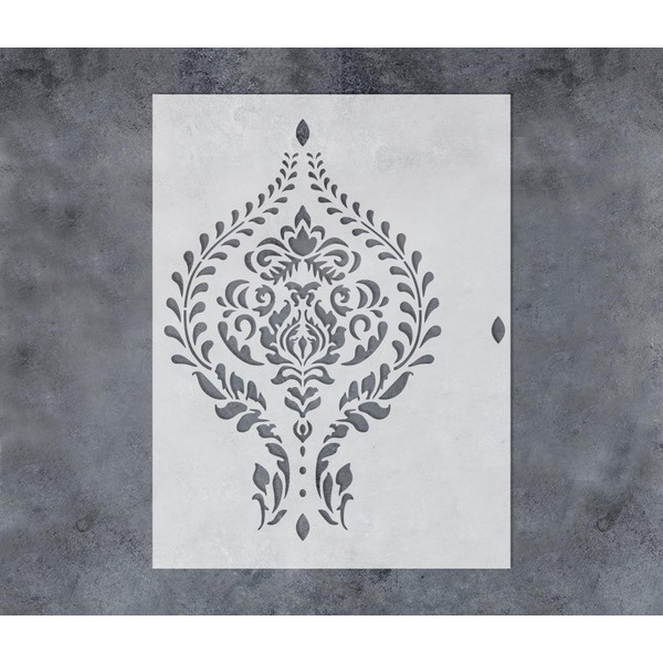 GSS Designs Damask Wall Stencils for Painting 12x16Inch Large Damask