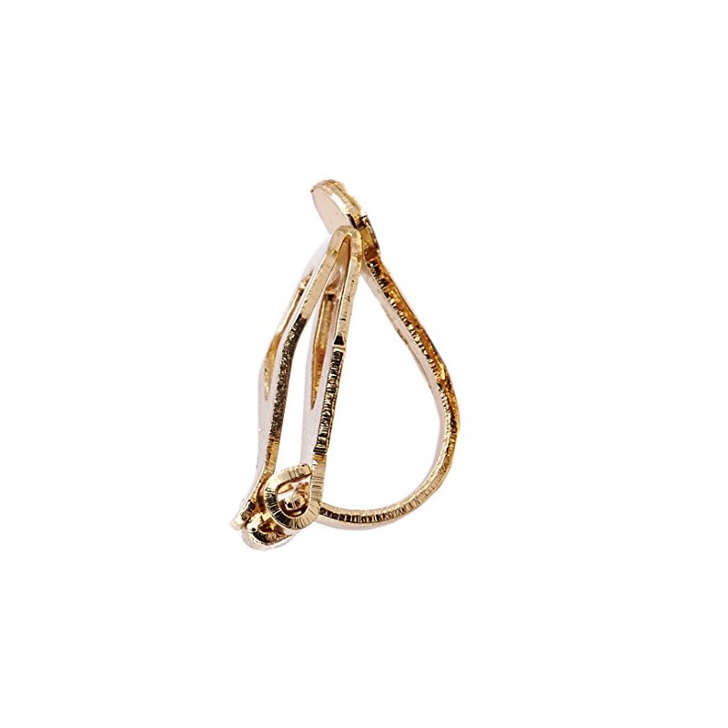 Clip On Earrings - Gold Plated Drop With Multi Coloured