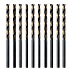 MAXTOOL No.53 10pcs Identical Jobber Length Drills Dia 0.0595" HSS