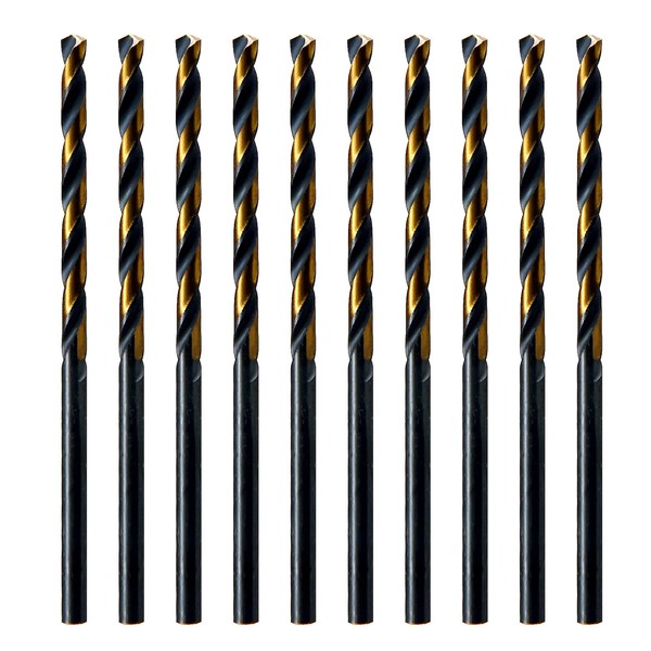 MAXTOOL No.53 10pcs Identical Jobber Length Drills Dia 0.0595" HSS
