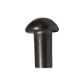 1/8" Diameter X 3/16" Length Solid Steel Round Head Rivet, Plain Finish (Pack of 1/2 Pound - Approximately 365 Pieces)