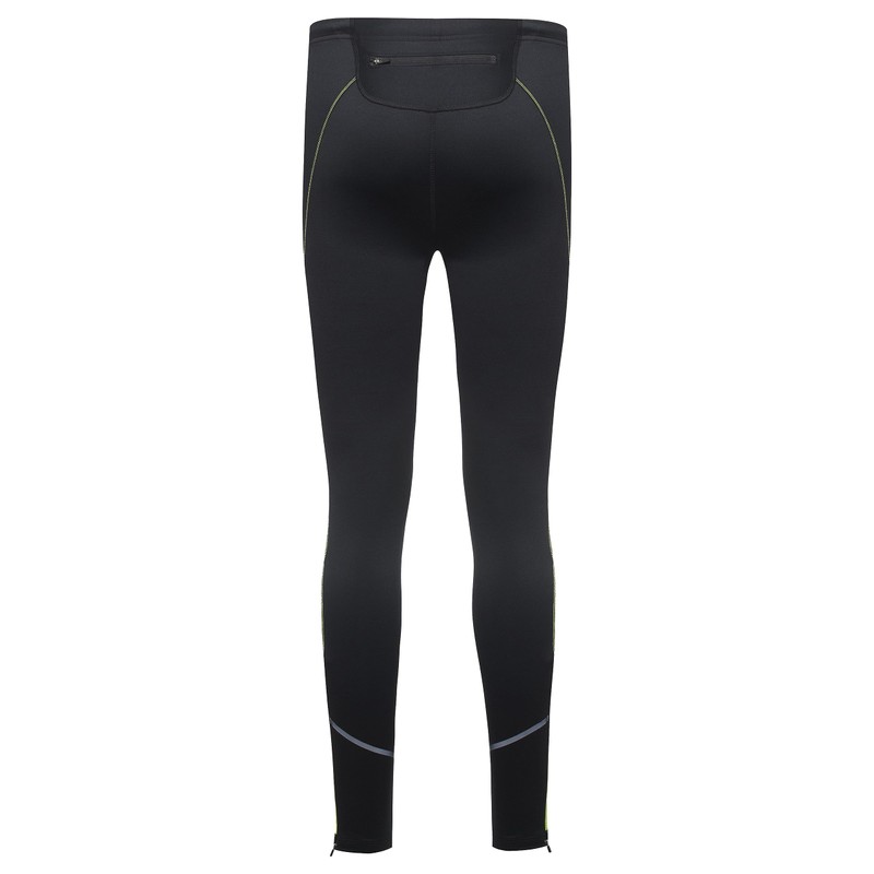 GOREWEAR R3 Thermo Tights, Black/Neon Yellow, M