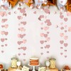 ZOCONE 63Ft Rose Gold and Pink Love Heart Streamer Banner