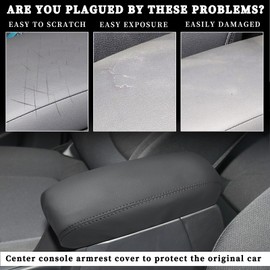 Bilisin Center Console Cover Compatible with Toyota Corolla Cross 2022 2023 2024 2025 Accessories Waterproof Middle Console Lid Cover PU Leather Armrest Box Cover Protector (Black Thread)