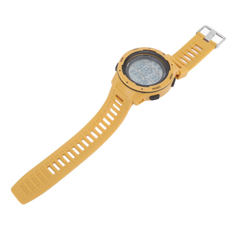 Men Sport Digital Chronograph Rubber Strap Watch Waterproof Outdoor Sporty