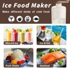 dellyy Ice Crusher Manuell, Tragbare Eiscrusher und Shaved Ice Maschine,