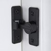 Wocoe 3 Packs Barn Door Latches,Black 90 Degree Gate Lock,Flip