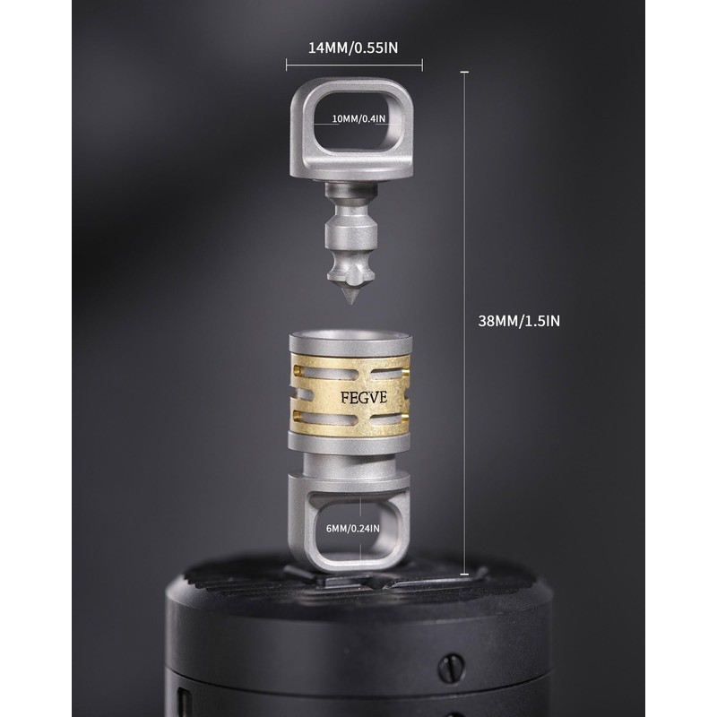 [TISUR] Titanium Key Ring 360° Swivel Connector Breakaway Quick Release